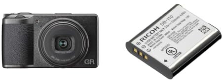 RICOH GR III Compact Camera 24 MP APS-C Sensor 28 mm F2.8 GR Lens with DB-110 Li-ion Rechargable Battery For Ricoh GR III