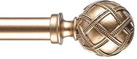 Ycolnaefllr Metall-Stange Gardinenstange Durchmesser 25mm -Gardinenstange Gold-Gardinenstange Ausziehbar Von 121 Bis 213 Cm
