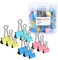 kwmobile Set 60x Clip Fermacarte Metallo - Mollette Colorate x3 Misure Clips Fermaglio Fermafogli - Graffetta Ferma Documenti Ufficio - Pinzette Cancelleria