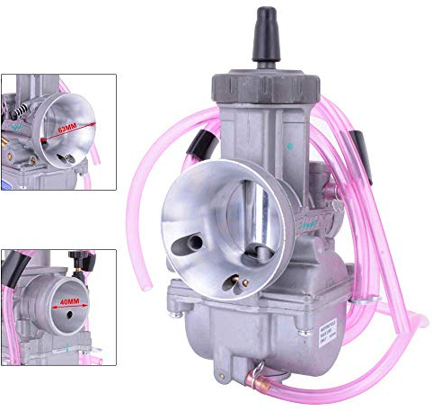 Carburateur Moto 40mm, Carburateur Universel Tube De Carburant Remplacement pour Moto ATV, UTV, Scooter