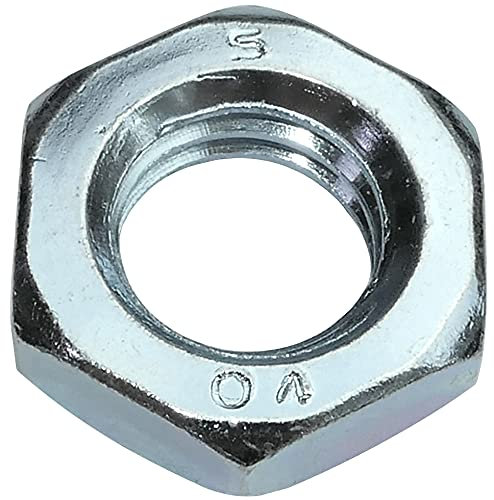 AERZETIX - Set di 50 dadi bassi M14 esagonali/6 lati - contro dadi con filettatura metrica - in acciaio zincato - DIN 439 - C49460