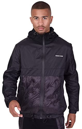 Project X Paris Veste à capuche bi-matière matelassage rond Noir L