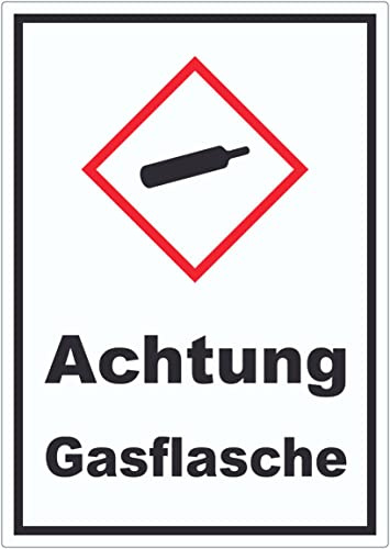 Aufkleber Gasflasche Gas unter Druck A4 (210x297mm)