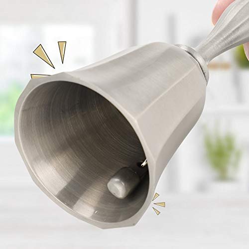 Edelstahl Handglocke, Service Glocke Laute Und Klare Glöckchen, Metalltee Tischglocke, Hand Glocke, Loud Anruf Service Bell Warnung, Tischglocke Bell Klein Glocken Kleine Glocke, Weihnachtsglocke