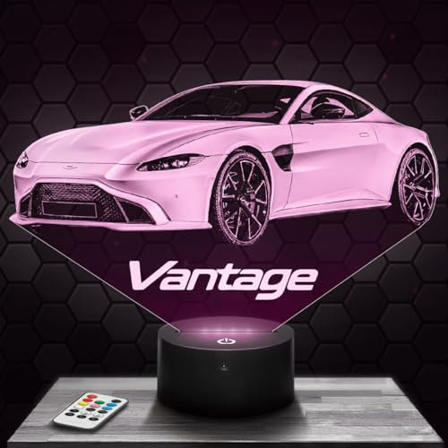 Nachttischlampe - Touch-Nachtlicht Auto supercar A. Martin Vantage 3D-LED-Lampe Illusion, Geschenkidee Weihnachten Geburtstag Junge und Mädchen Nachttischlampe Kinder- oder Erwachsenenzimmer TOP