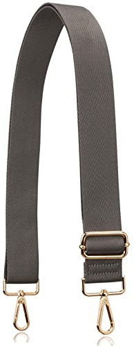 Allzedream Handtasche Riemen verstellbarer Ersatz Umhängetaschen Breite Taschengurte (Steingrau-Gold Hardware)