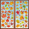 Leonshco 6 Bögen Herbst Fensterbilder, Thanksgiving Deko Fenstersticker, Klebstofffreier/Doppelseitiger Druck-Fensteraufkleber, Ahornblätter Marone Fenster Sticker, Herbstdeko/Kinderzimmer Dekoration