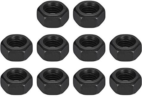 QUARKZMAN 9/16-12 Hex Écrous, Carbone Acier Grade 8.8 Noir Oxydé hex Écrou pour Vis Boulon, 10 de Paquet