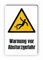 Warnzeichen (W008) Warnung vor Absturzgefahr - Eckiges Warnschild mit Text - Warnschild mit Text - nach DIN EN ISO 7010