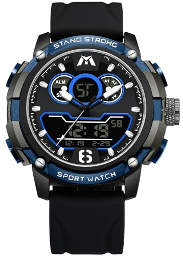 MEGALITH Herrenuhr Digital Outdoor Sport Chronograph Wasserdicht Militär Uhren für Männer Datum Stoppuhr Groß LED Analog Armbanduhr