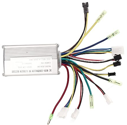 Alomejor DC Motor Controller 36V 48V 17A Brushed Speed Controller for E Bikes Scooters Lithium Battery No Hall Sensor Aluminum Alloy Housing High Torque Efficiency