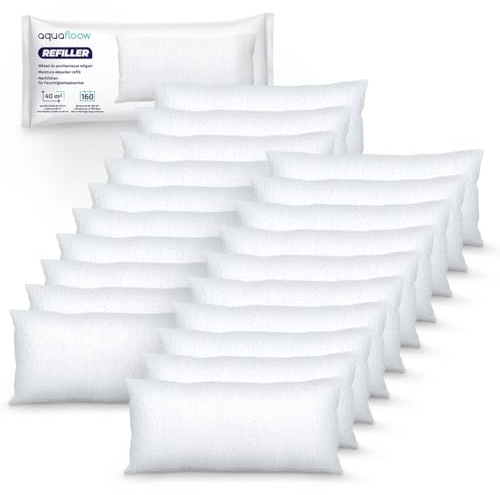 Aquafloow 20x Bolsa Recambio Absorbe Humedad 450 g, para Habitaciones de hasta 40m³ | Previene la Condensación y Los Malos Olores, Absorbe Humedad