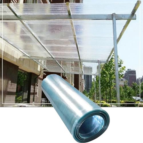 Dach Platten Polycarbonat-Dachplatten, Kunststoff-Dachplatte, UV-Schutz, regensichere Dachabdeckung, for Gewächshaus-Überdachung, Carport-Verkleidung, einfach zu schneiden (Size : WxL:1.5x20m)
