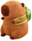 Niedliche Capybara Kuscheltier, 23cm - Super Weiche Gefüllte Plüschfigur mit Schildkrötenrucksack - Ideal für Home Deko und Kinder
