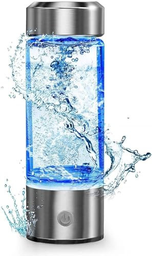 Umikk Wasserstoff Reiche Wasser Flasche 420ML,Pem Technologie Hydrogen Wasserstoffreiche Generator,Tragbare Lonisator Flasche Anti Aging,USB Wiederaufladbar Wasserstoff-Wasserflasche