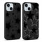 Yoedge 2 Stück Handyhülle für iPhone 15 Hülle 6,1, Stern Muster Design Frauen Mädchen Aesthetic Kawaii Motiv Handyhülle Dünn Weich Schwarz Silikon Slim TPU Stoßfest Schutzhülle für iPhone 15