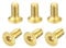 sourcing map Flat Head Socket Cap Screws, M2.5-0.45 x 6mm Brass Inner Hex Drive Fasteners Bolts 6Pcs