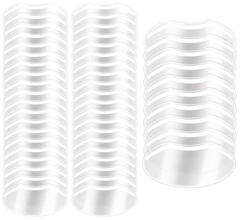 JCUGSBS 50 Stücke Transparent Visier Gesichtsschutz, Safety Kunststoff face Schutz Maske, für Barber Hair Salon Haar Schneiden Färbung Shampoo-Augenschutz Schönheitssalons Make-up-Schutz