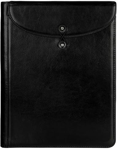 Time Resistance Cartella in Pelle - Portafoglio in Pelle Pieno Fiore - Cartella Portadocumenti - Borsa formato Tablet