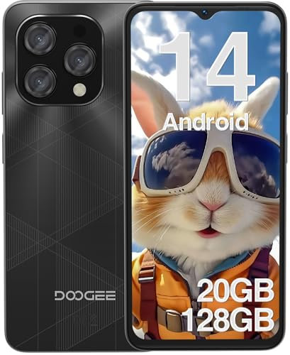 DOOGEE N55PLUS Android 14 Smartphone,6.56 HD+ 90Hz IPS Waterdrop Screen Mobile Phones,20GB ROM+128GB RAM,5150mAh,13MP+8MP, Widevine L1/ Face ID