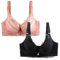 Damen-BH, Spitze, BH, Träger, reine Farben, ohne Bügel, Baumwolle, Brustpolster, BH, Kleidung, Push-Up, BH, günstig, Sport, Schwarz, 4X-Large
