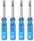QUARKZMAN 4Pcs Destornillador de Ranura Mini SL2.5 2.5mm Cabeza Plana Magnética 45mm de Longitud para Reparaciones de Pequeños Electrodomésticos, Azul