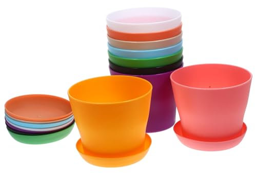 Milisten 9sätze Teiliges Aus Atmungsaktiven Kunststoff-orchideentöpfen Mit Untersetzern Blumentöpfe Für Pflanzenwachstum Drainagelöcher Für Optimale Belüftung Für Zuhause Und Garten