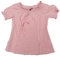 Allegra K Chemisier à carreaux vichy pour femme avec col rond et manches bouffantes, rose, S