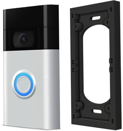 GESTECH Video Doorbell Wall Spacer Mount Bracket for RingDoorbell 2nd Generation, 2, 3, 3 Plus, 4, Batterry Video Doorbell Plus, Pro and All-New Video Doorbell (2024) (10mm Wall Spacer)