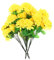 Cabilock Künstlicher Chrysanthemen-blumenstrauß Für Friedhofsdekoration Im Freien 7 Stiele Gelb 4er-Pack Realistisches Kunstblumen-Arrangement