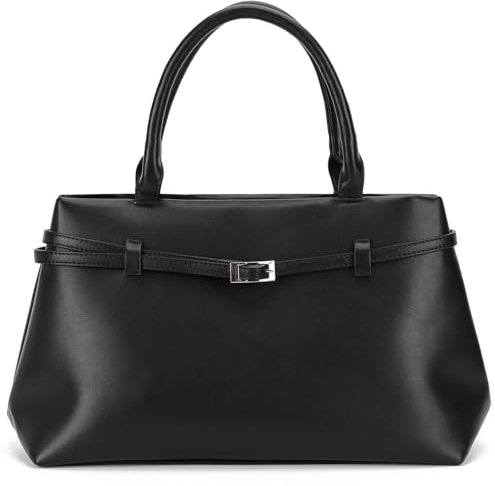 HICARRY Handtasche Groß Kunstleder Tote Bag Damen Shopper Tasche Elegante Herbst Tragetasche Frauen Henkeltaschen Vintage für Pendeln Arbeiten Reisen