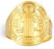TEAMER Größenverstellbarer Ring des Heiligen Benedikt aus Edelstahl Religiöser Ring des Heiligen Benedikt katholischer christlicher Glaube böser Schutz Amulett Schmuck für Frauen (Gold)