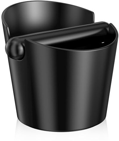Maxentico Accesorios Cafe(Negro), Barista Depósito Barra de Café Caja para, Cafetera Espresso Knock Box Coffee, Dispensador Cubo Posos, para Recoger y Reciclar Los Posos de Café de Restaurantes