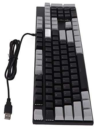 Yctze Tastiera Hanical RGB da 104 Tasti con Interruttori E-tastiera da Gioco USB a Prova di Usura, Graffio, in E E AY (#3)