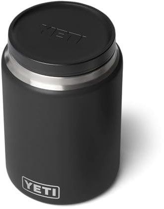 YETI Rambler Food Jar, Vacuum Insulated Stainless Steel Container with Leakproof MagVent Lid, Black, 24 oz (710 ml)
