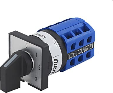 1 interrupteur à came rotatif LW26 4 positions 220 V 20 A 3 broches avec interrupteur de verrouillage pour usines, ateliers, installations de production industrielle