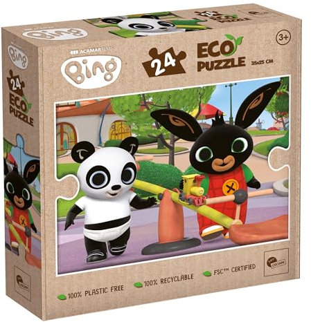 Lisciani - BING Puzzle - 24 Piece Puzzle for Children from 3 years old - 100% Recyclable - Format 25x35 cm - Educational Bing Game - Manual and Creative Activity - Birthday Gift Idea