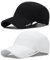 TAGVO Baseball Cap Herren Damen, 2 Stück Faltbar Performance Verstellbare Passform Basecap, Trocknend und Atmungsaktiv läuft Sport Cap Mit Schweißband Mesh, Sonnenhut für Draußen Golf Tenniskappe