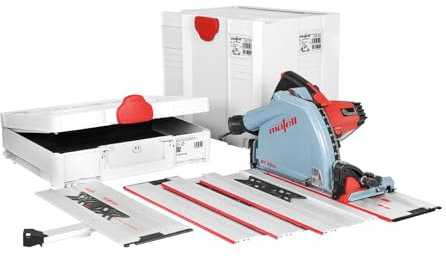 MAFELL Tauchsäge MT 55 cc MidiMAX (1400 Watt CUprex Hochleistungsmotor, 57mm Schnitttiefe, T-Max Transportkoffer, 148 cm Führungsschienenset, Winkelanschlag, Max3 Transportkoffer)