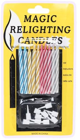 Geburtstagskerzen zum Nachzünden | Neuheit Trickkerzen für Geburtstagsparty | Narrentag Magische Requisiten, lustiges Partyzubehör für Teenager, Männer, Frauen, Mädchen, Jugendliche