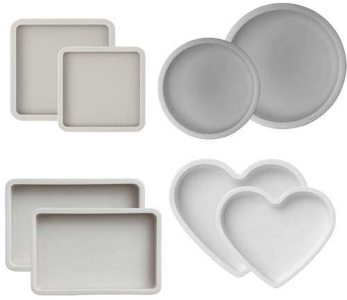 8PCS Resin Moulds Silicone, Silicone Moulds for Resin Casting, Delicate Resin Coaster Moulds for DIY Craft, Suitable as Home Decor and Personalized Gifts