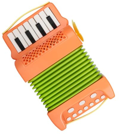 ELAYARD Akkordeon Musikinstrument mit Cartoon design Leichtes Langlebiges Ziehharmonika Handmuskelübung Tragbar für Jungen und Mädchen Pädagogisches Musikgerät