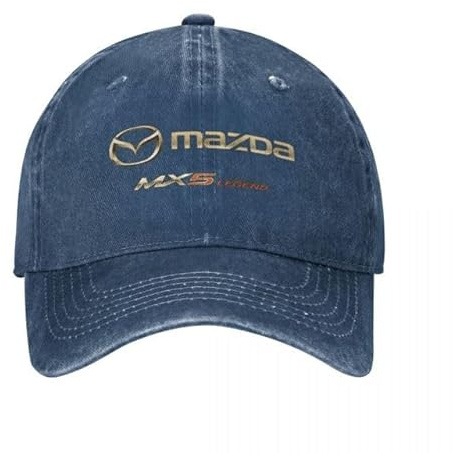 Auto Baseballkappe für Mazda MX-5, Baseball Cap Herren und Damen Verstellbare Baseballkappe,Sonnenmütze Basecap mit Auto-Logo,Accessoires,B