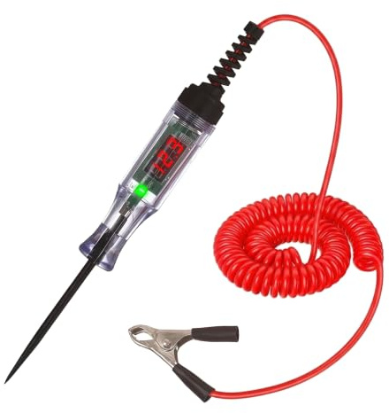 Car Fuse Tester & Digital Test Light 3V-90V with LED Display, Automotive Electrical Tester for Car Truck Wiring Circuit Checking, Voltage Diagnostic Tool for Auto Motorcycle Caravan Fuse Box