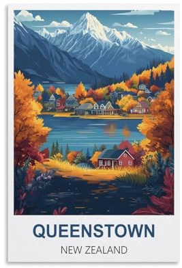 Jigsaw Puzzle 1000 Piece Queenstown New Zealand Puzzle 1000 Pieces Wood Puzzle Adult Children's Educational Toy Family Decompression Game 26x38cm