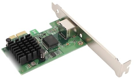 Bewinner PCIe Gigabit Ethernet Card 2.5Gbps, RJ45 Port 10/100/1000/2500Mbps PCI Express Network Adapter for Server Desktop, Plug and Play with LED Indicators