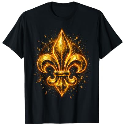 Emblème de Fleur de lys flamboyante T-Shirt