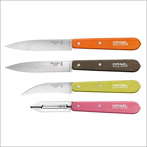 Opinel – Set Opinel Les Essentiels du Cuisinier Farbe – 3 Küchenmesser + 1 Sparschäler