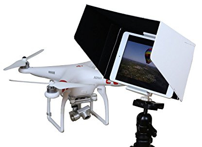 SummitLink 7 Inch Tablet iPad mini Sun Hood Sun Shade White with Tripod Mount for all version iPad mini Compatible with DJI Phantom 4 Phantom 3 Professional Advanced DJI Inspire 1 DJI Phantom 2 Vision+ FC40 Transmitter Mount by SummitLink