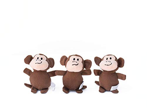 ZippyPaws Miniz - Affen (3er-Pack)
